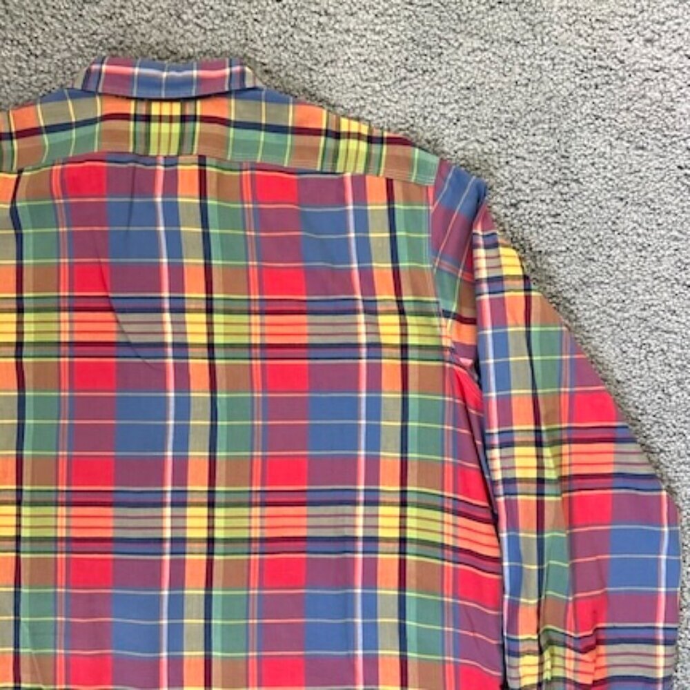 Polo Ralph Lauren Men's Multicolor Plaid Long-Sleeved Shirt - Sz. XL - EUC - Picture 8 of 11
